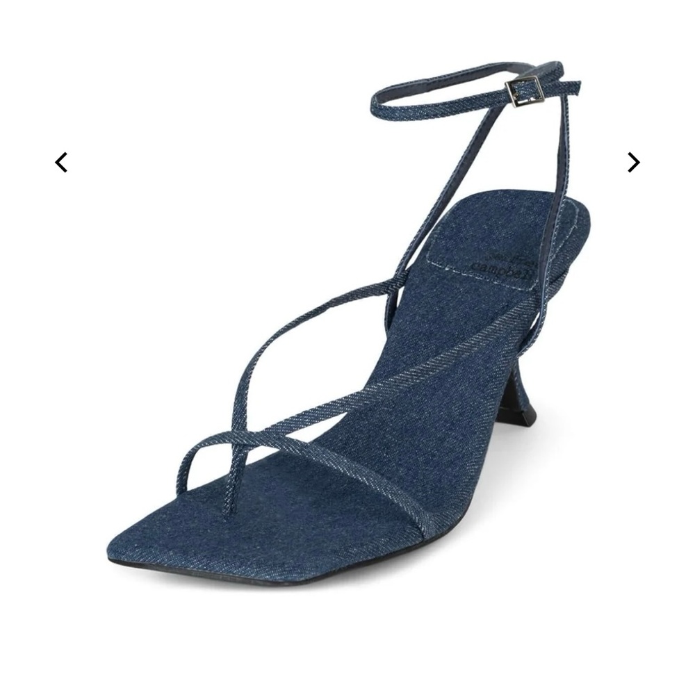 Denim Strap Kitten heels sandals